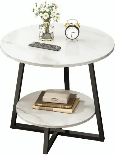 [j-7800] Tier Table Marble Storage Shelf