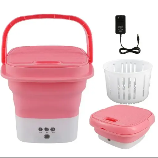 [12095] Folding Washing Machine (Pink)