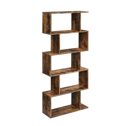 [7819] Tier Open Storage Wooden Bookcase (Wood)