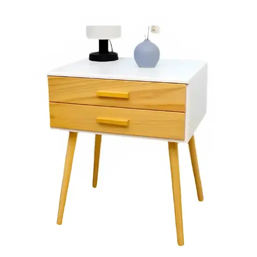 Rectangular Bedside Table with Drawer 