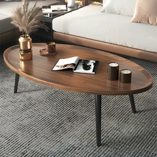 [7662] Oval Modern Coffee Table (X-Large) 