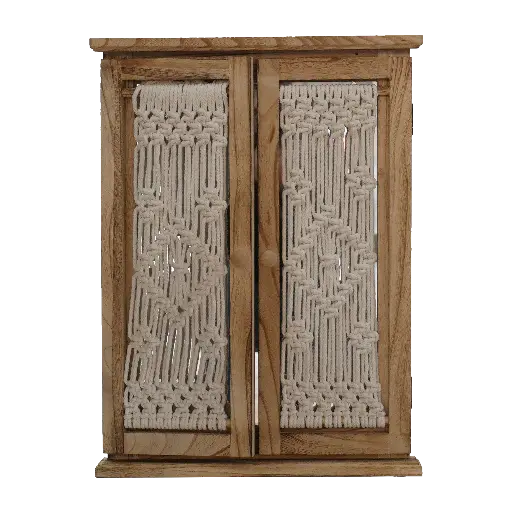 [7783] Abstract Wooden Mirror 