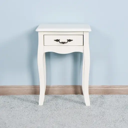 [7831] Side Table Nightstand with Drawer 