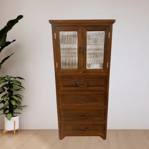 Doors Freestanding Kitchen Pantry Storage Cabinet (Wood)