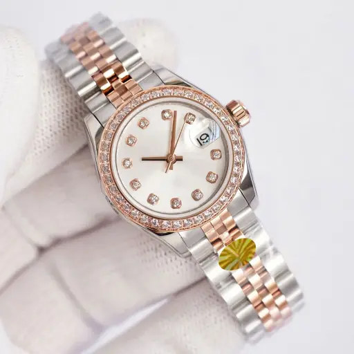 [R-7084] Rolex Copy-A Watch for Ladies  Gold Silver Stainless Steel   