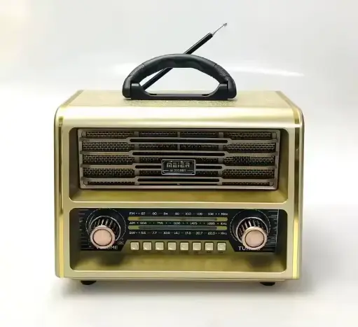 [618] M-2030BT Vintage Radio Retro Bt Speaker Wooden Fm 