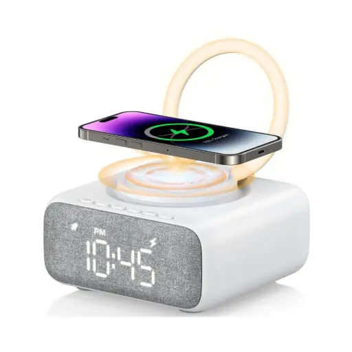[12112] Stereo Mini Speaker With Digital Clock BS-W002 