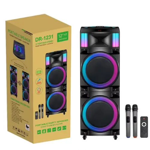 DR-1231 Wooden Bass Speaker Surround Sound Home Theater Multimedia