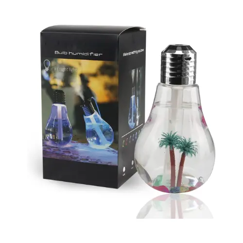[680] USB Air Humidifier Bulb With 7 Colors Decorative Lights Diffuser Purifier Atomizer 