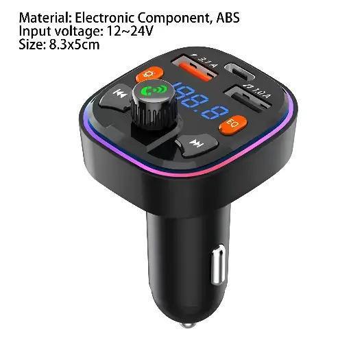 [1456] جهاز إرسال FM بلوتوث من أليسون بمنفذي USB ALS-A182