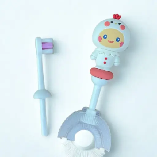 [0872] KIDS STYLE 2-IN-1 Fancy Doll Toothbrush 