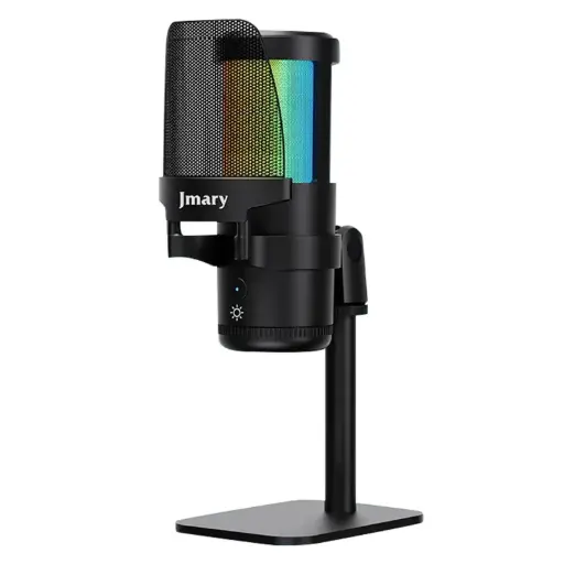[mc-pw13] JMARY MC-PW13 Zero Latency Monitor Mic RGB Light Plug & Play Desktop Microphone 