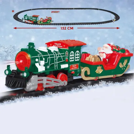 [832] Electric Light Music Christmas Rail Train 6324
