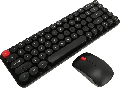 Mofii IDOU Wireless Keyboard Mouse Combo, 2.4G 68 Retro Silent Keys 