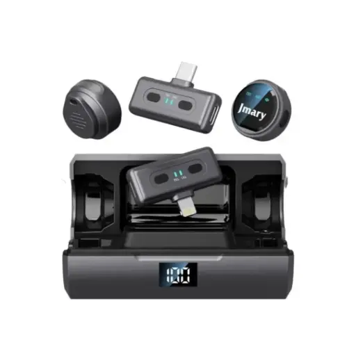 Jmary MW-19 2.4G Wireless Lavalier Microphone | Mobile Compatible | 24h Battery Life