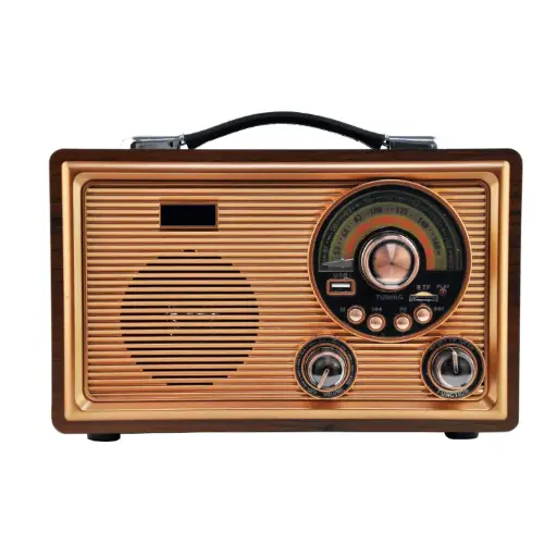 [00996] Raiseng R-9022Btl 9022Bt Portable Vintage Bom Box Analogica Am Fm Sw 3 Band Wood Radio With Transformer 