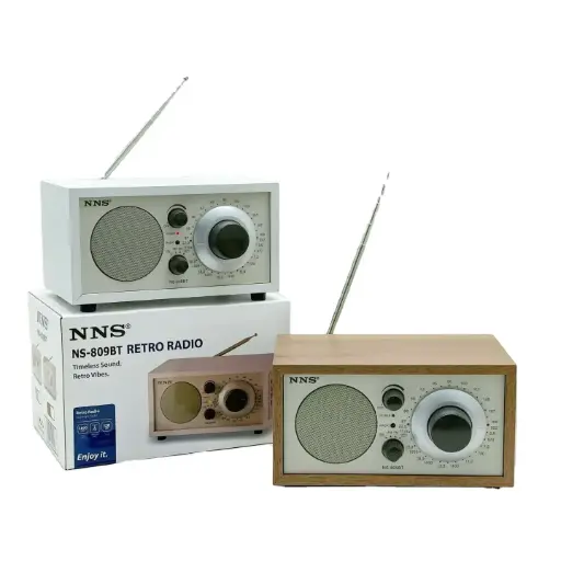 [01003] Eletree NS-809BT Retro Portable Wireless BT Speaker AM FM SW 3 Bands DC Charging Radio 
