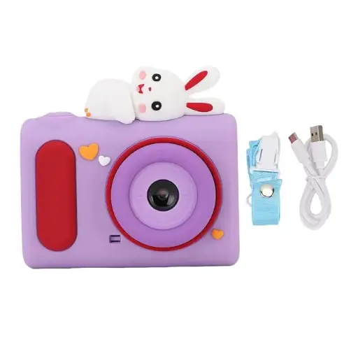 Kids Camera with Cartoon Bunny Silicone Cover 