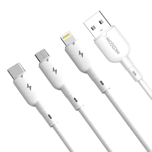 كابل بيانات MOXOM MX-CB183 3A (أبيض)