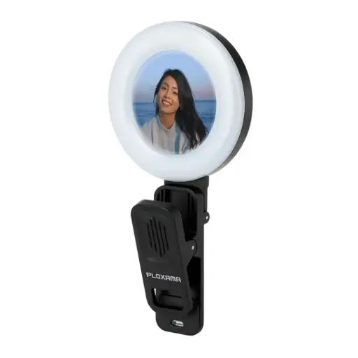 [01300] Plokama U20 LED Mini Mirror Clip Selfie Ring Light