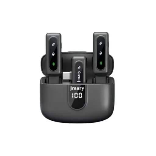 Jmary MW-17 2.4G Wireless Lavalier Microphone | Mobile Compatible (iPhone & Type-C) | 24h Battery Life