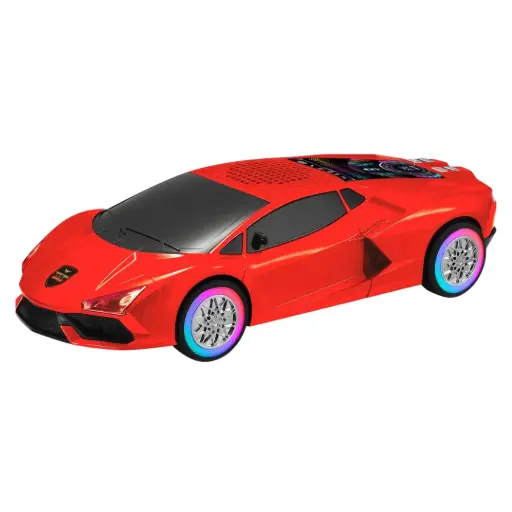 [WS-690] Supercar Bluetooth Speaker – HD Sound, TWS Stereo, RGB Wheel Lights