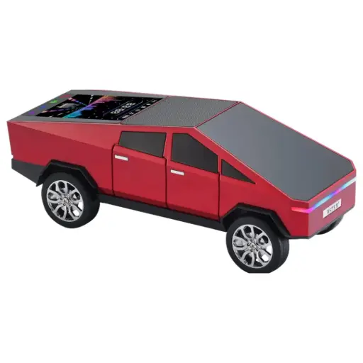 [WS-580] WS-580 Cyberpunk Truck Bluetooth Speaker – Portable Wireless | HD Sound, TWS Stereo, LED Party Lights, Display Screen, USB/TF/FM Playback, Built-In Mic