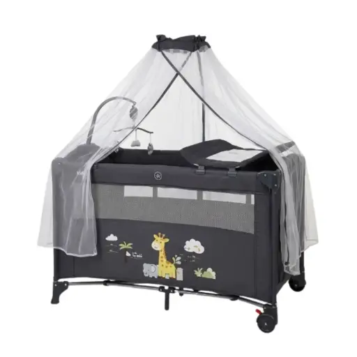 [P07] Kidilo P07 Bedside Baby Cot – Rocking Function & Mosquito Net