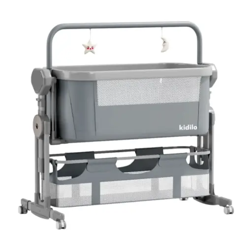 [B02] Kidilo B02 4-in-1 Electric Bedside Cosleeper – Swing Cradle with Remote, Music & Mosquito Net