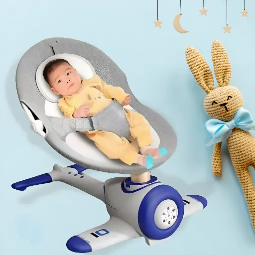 [998-39] Baby Rocking Chair Grey 