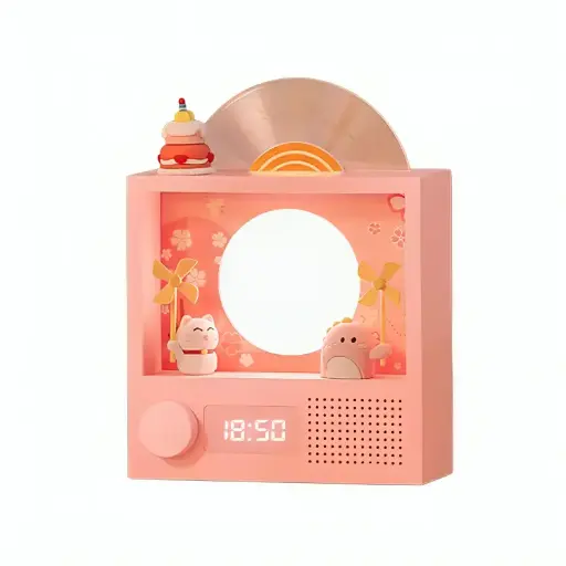 [919] Cute Pet Turntable Speaker RGB Atmosphere Lamp Y08