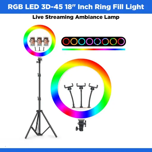 [3D-45] RGB LED Livestreaming Lamp Ambience Lamp 3D-45
