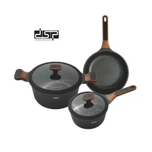 [CA009-S01-Black] طقم أواني طهي متعددة الاستخدامات من دي إس بي، 5 قطع، CA009-S01، أسود