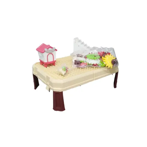 [6300] Building Block With Light & Sound Table Multifunction Pretend Play Set