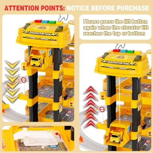 [866] Track 30pcs Game Play Garage Parking Lot Toy Car Engineering 6252