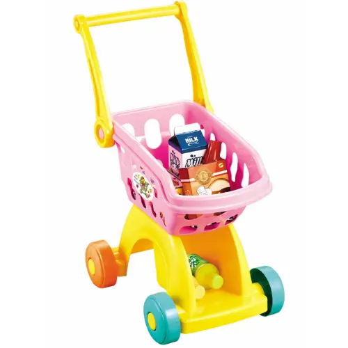 [6317] Children's Simulation Hand Push Supermarket Shopping Cart 