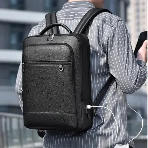 [1214] Backpack Men USB Charging Office Office Business Shoulder Back Pack Male